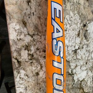 32” Easton Bright Orange Bat with Blue Lettering